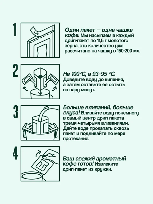 Papa Roast Дрип кофе молотый Бразилия Суль де Минас 10 шт, 20 шт, фото 7
