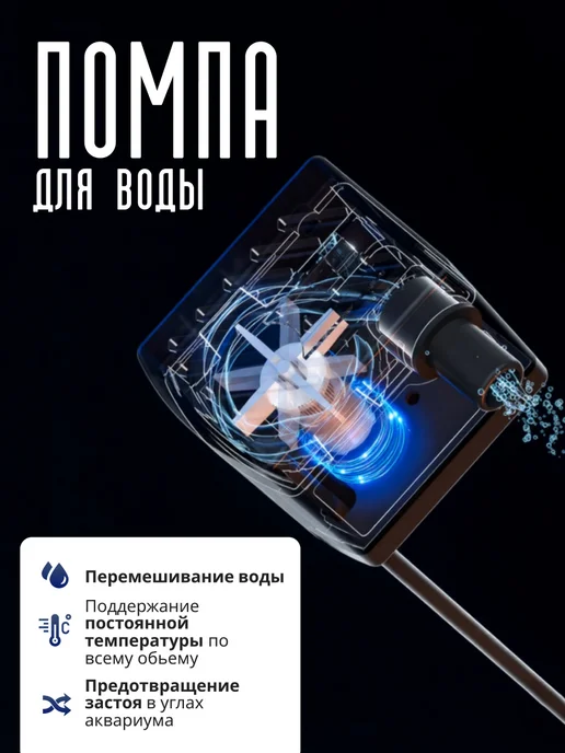 Аквариум для красноухих черепах 9л фильтром и греющей лампой, 9 л, фото 7