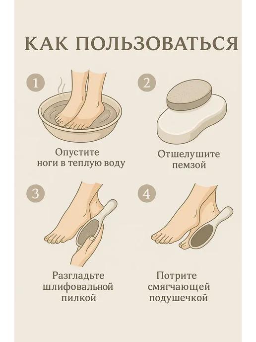 Беру!2 Набор для пяток 3в1 педикюрный, черный, фото 3