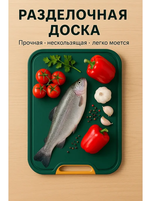 ded Moroz 2 разделочная кухонная доска, зеленый, фото 3