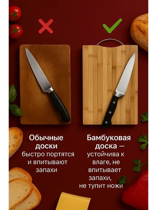 Гулька90 Разделочная доска. 35х25 см, 35x25 см, фото 2