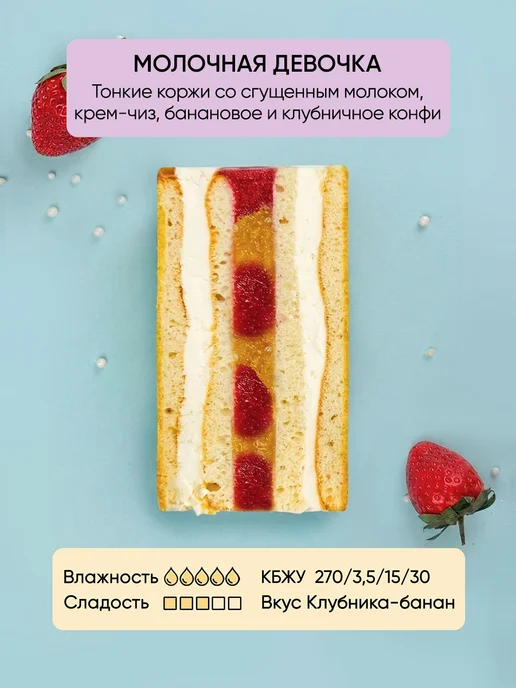 Плюшки-подружки Бенто-торт Поцелуемся 350г Молочная девочка, 350 г, фото 2