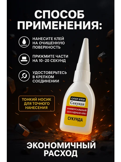 СУМАЙЯ Клей универсальный для дома, пластика и металла3шт, 3 шт, фото 4