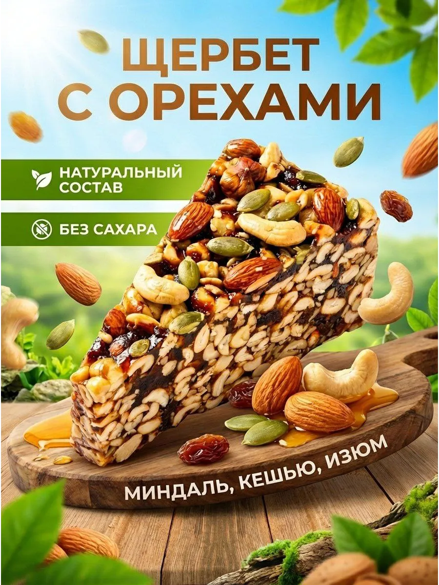Натуральный щербет "Медовый" 210 гр Сладости Без сахара