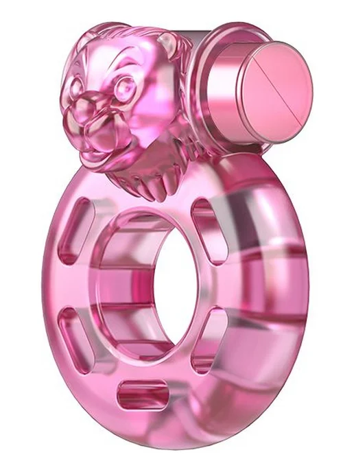 baile Pink Bear — эрекционное кольцо с вибрацией, розовый, фото 3