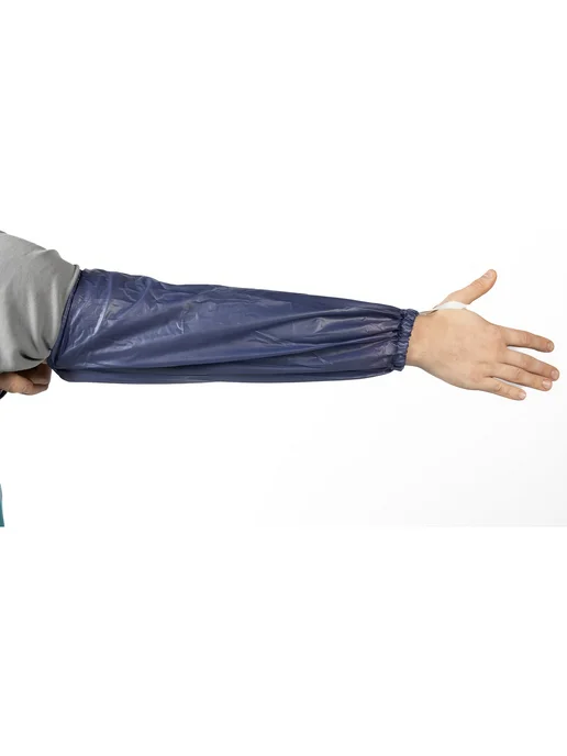 JETA SAFETY Нарукавники из ПВХ от кислот и щелочей, КЩС, синий, фото 3