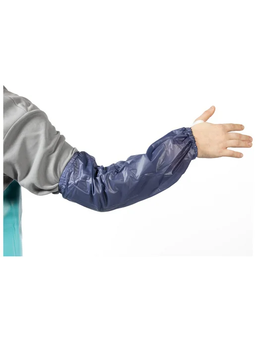 JETA SAFETY Нарукавники из ПВХ от кислот и щелочей, КЩС, синий, фото 4