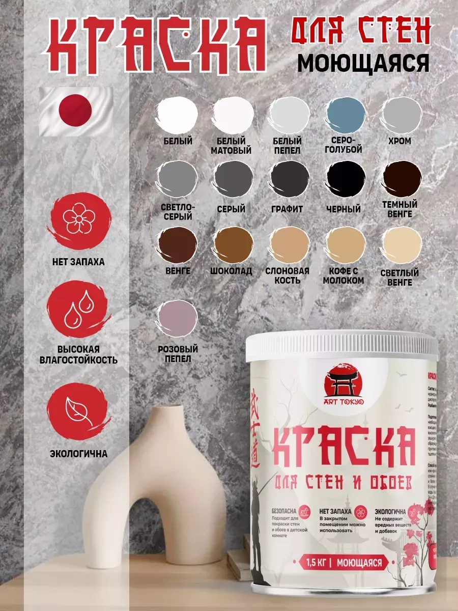 Краска для стен моющаяся без запаха фото 2