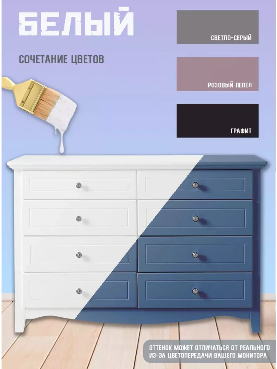 Краска для мебели и декора,белый фото 2